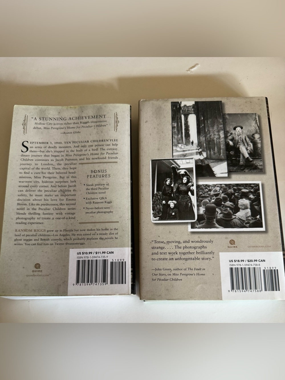 2 Book Bundle Miss Peregrine's Peculiar Children Library Of Souls And HollowCity - Picture 2 of 7